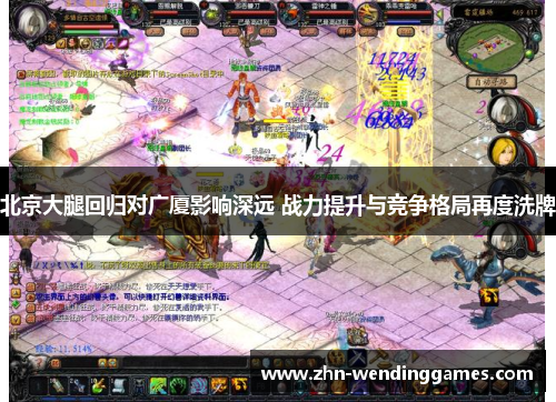 北京大腿回归对广厦影响深远 战力提升与竞争格局再度洗牌 北京大腿回归对广厦影响深远 战力提升与竞争格局再度洗牌