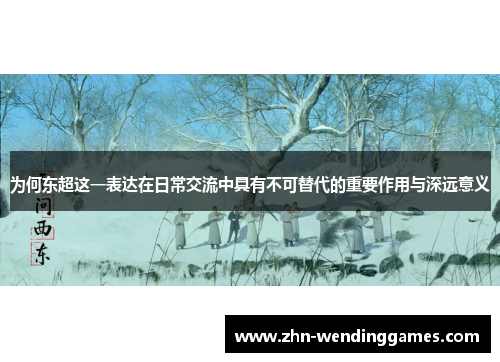 为何东超这一表达在日常交流中具有不可替代的重要作用与深远意义